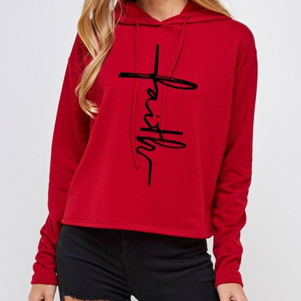 🚨"Faith" Hoodie in Red🚨